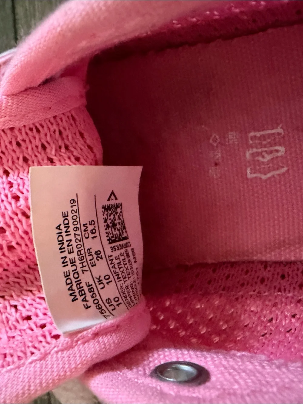 Sz 10 Kids Pink Mesh converse